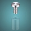 Solid Brushed Aluminum Stand-Off CAP ONLY