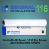 General Formulations ® 116 Clear Glass Mounting Film