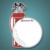 Printed Corrugated Shape - Golf Ball with Bag