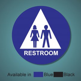 12" Unisex Restroom ADA Sign