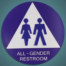 12" All Gender Restroom ADA Sign