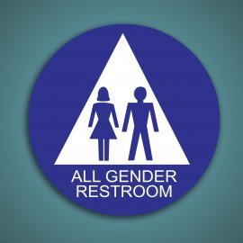 12" All Gender Restroom ADA Sign