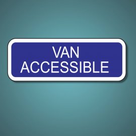 Van Accessible Aluminum Reflective Face Regulatory Sign