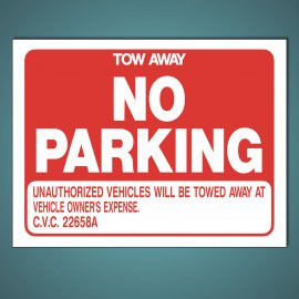 No Parking - Aluminum Sign