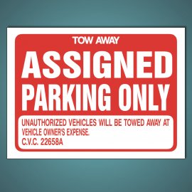 Assigned Parking Only - Aluminum Sign