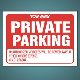 Private Parking - Aluminum Sign