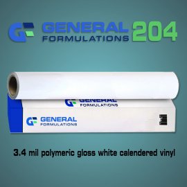 General Formulations ® 204 Gloss White Removable Vinyl