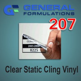 General Formulations ® 207 Clear Static Cling Vinyl