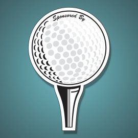 Printed Corrugated Shape - Golf Ball on Tee