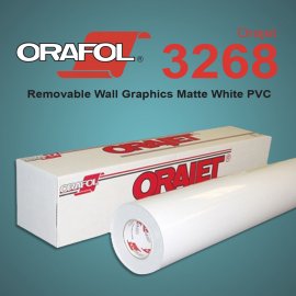 Orafol Orajet ® 3268 Removable Wall Graphics Matte White PVC Vinyl