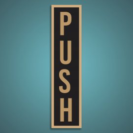 "Push" Door Sticker