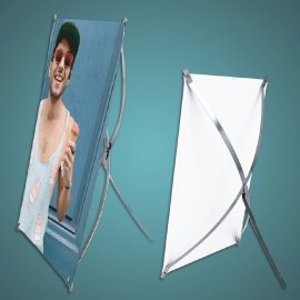 Stainless Steel X Frame Banner Stand