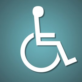 Wheelchair Access Symbol White Tactile