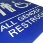 8"x8" All Gender Wheel Chair Restroom ADA Sign