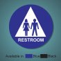 12" Unisex Restroom ADA Sign