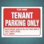 Tenant Parking Only - Aluminum Sign