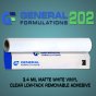 General Formulations ® 202 Matte White Removable Vinyl