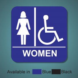 Women w/ Wheel Chair ADA Sign